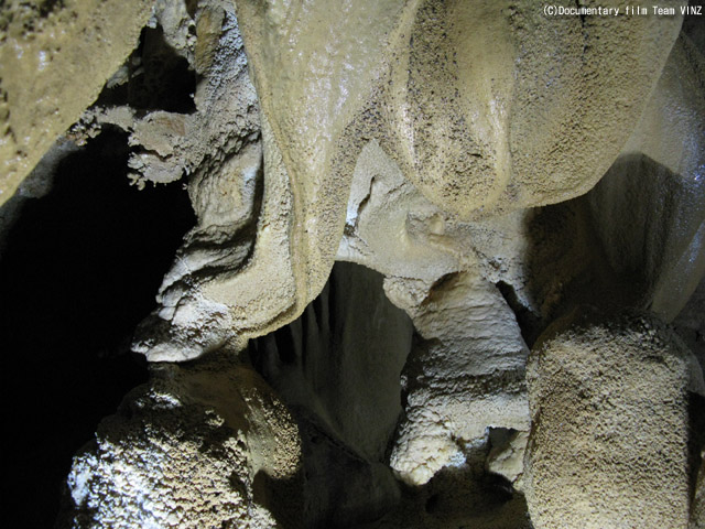 ナベイケ洞 下層の鍾乳石